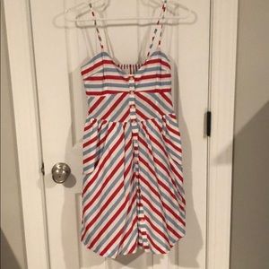 Red and blue sundress